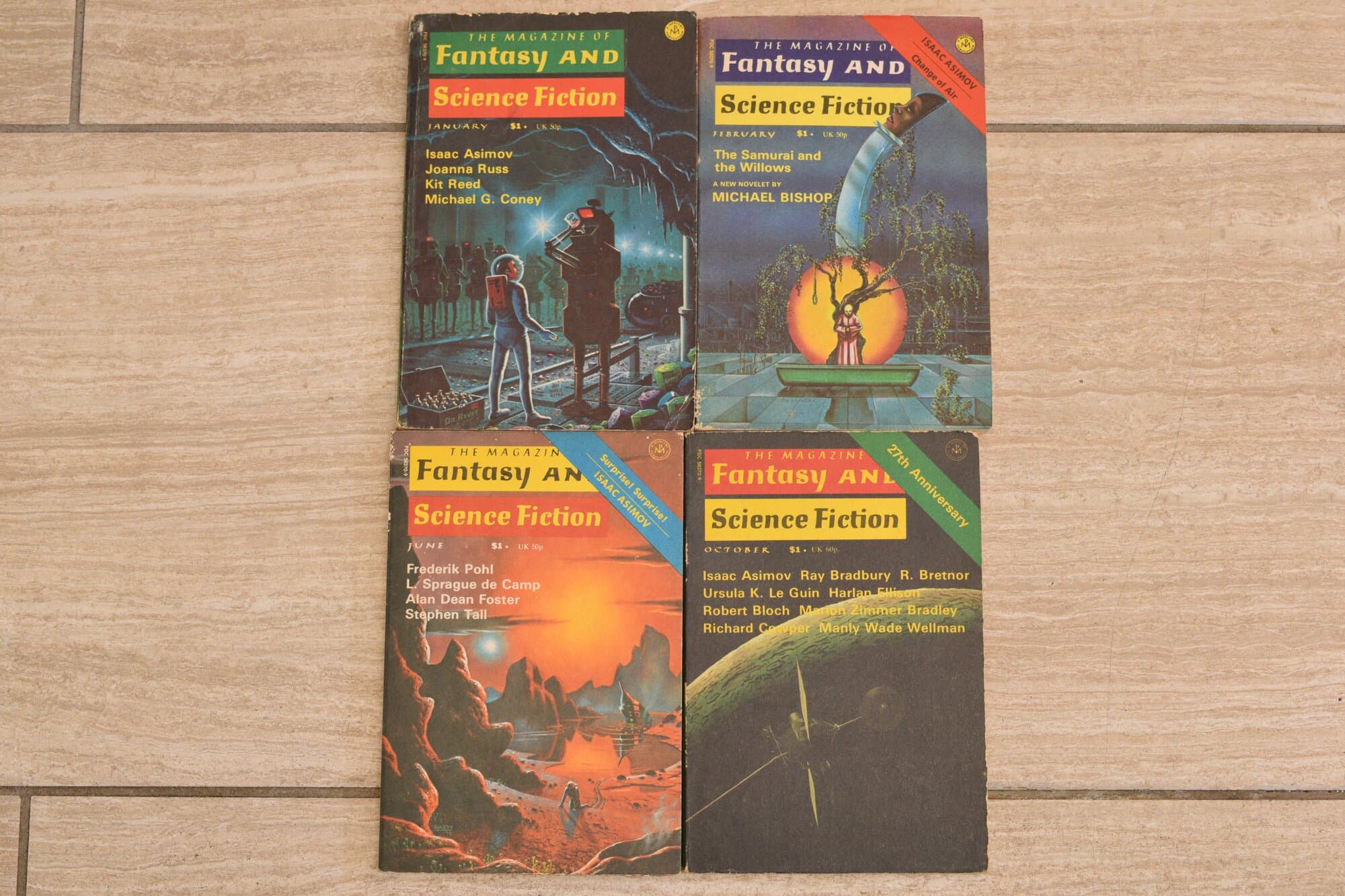 The Magazine of Fantasy & Science Fiction — 1976 Lot (January, February, June, October) main photo